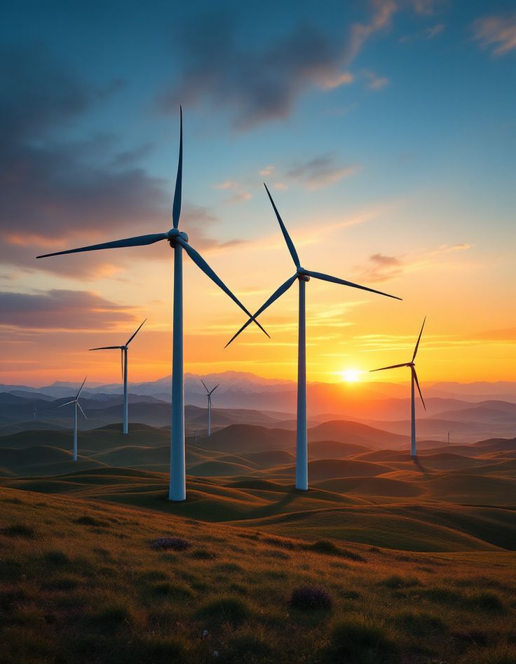 Wind turbines and renewable energy